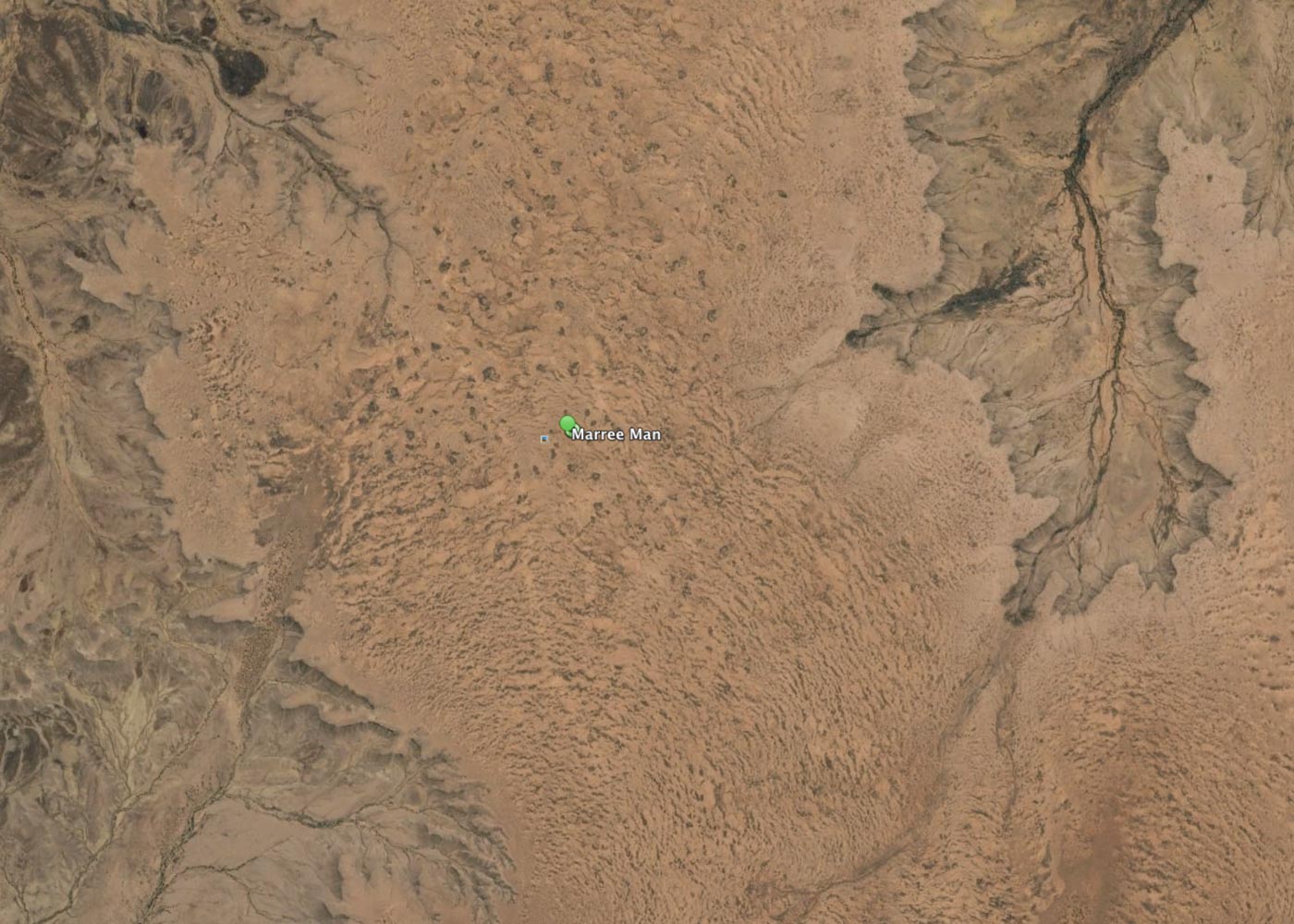 Image of Marree Man from Google Earth - 20/8/2016